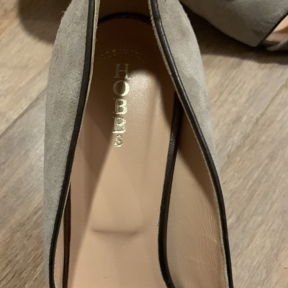 HOBBS Women’s Gray Due Tie Knot Peep Toe Heels size 41 US 9.5- vintage look - Picture 4 of 16
